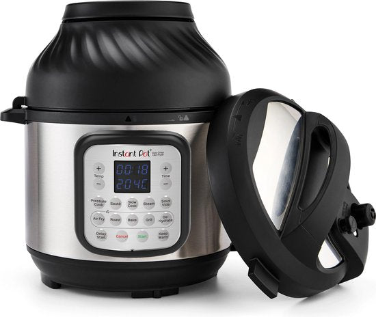 Instant Pot Duo Crisp 7,6 l Multikocher + Heißluftfritteuse – 11-in-1-Schnellkochtopf – Slow Cooker – Sous-vide – Heißluftfrittieren – Zwei-Deckel-System – Bis zu 8 Portionen