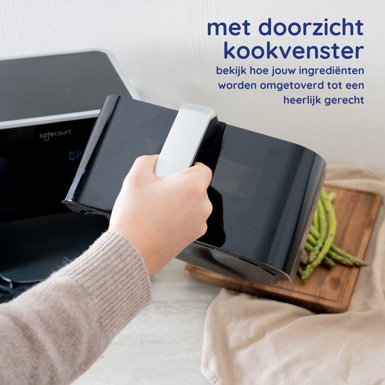 Safecourt Kitchen - Airfryer - Heißluftfritteuse - 1700W - 5L Kapazität - 40ÂºC bis 200ÂºC - Schwarz