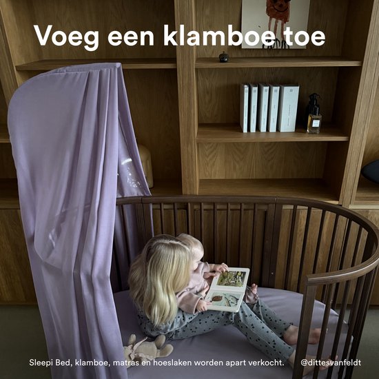 Stokke Sleepi Drape Rod V3, Warm Brown – Aus massivem Buchenholz – Kompatibel mit Stokke Sleepi Bed & Mini