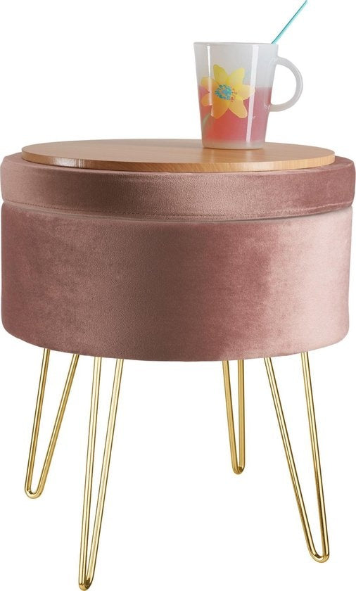 tectake - Sitzhocker Ava rosa - 403953