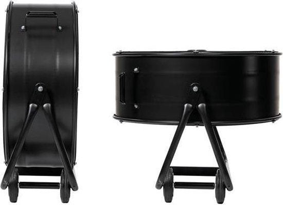 Bodenventilator - Trommel - Metall - Ã˜ 60 Cm - Schwarz