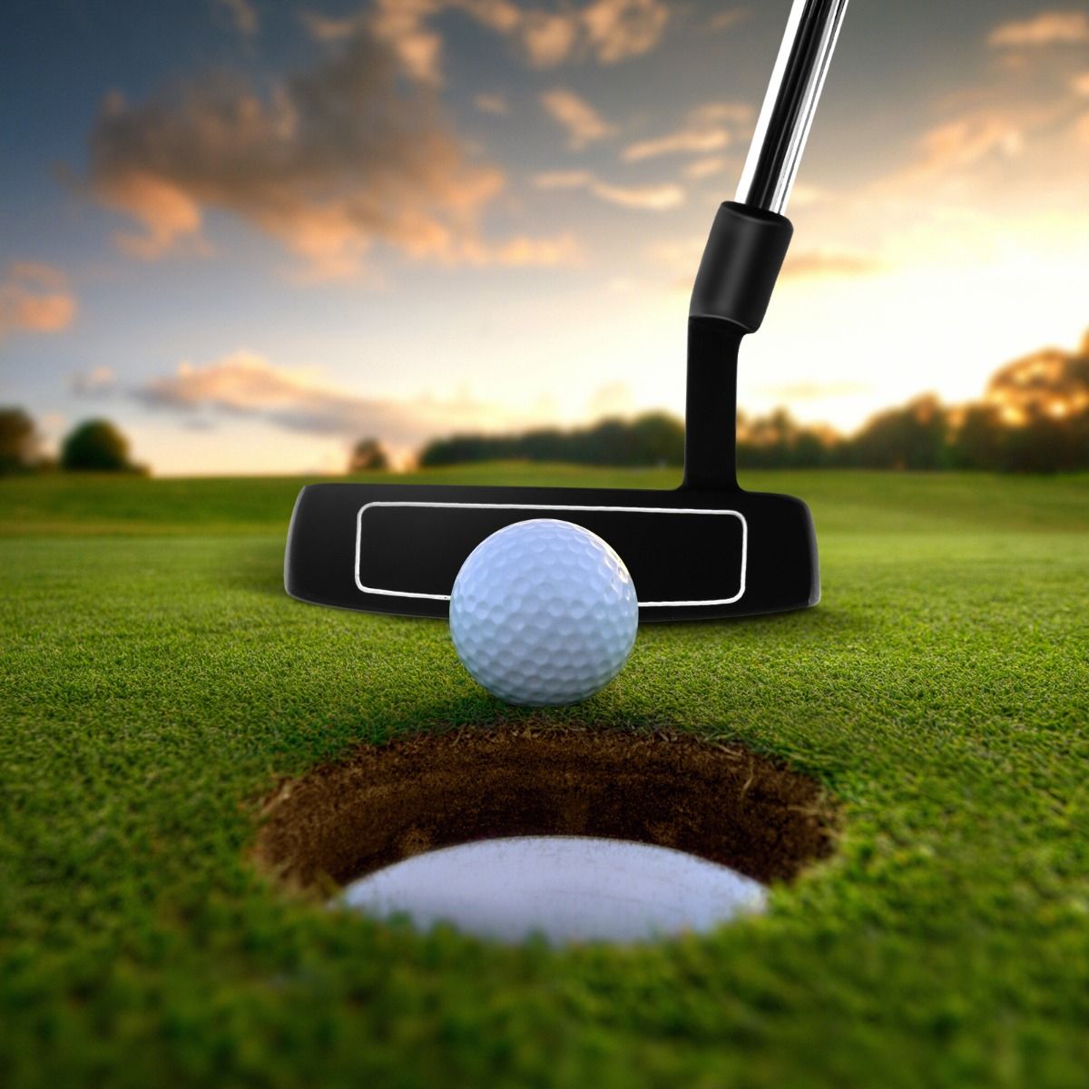 Coast Golfputter – Mallet-Kopf – rutschfester Griff – 89 cm – schwarz
