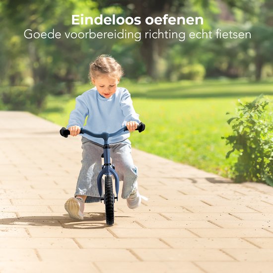 LifeGoods KiddyCruiser Balance Bike - 2 Jahre - Jungen und Mädchen - Marine Blau