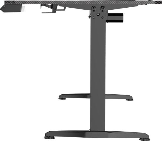 VDD Gaming – Schreibtisch – Gaming-Schreibtisch – Sitz-Steh-Schreibtisch – elektrisch höhenverstellbar – Sitz-Steh-Schreibtisch – Gaming-Schreibtisch – Computertisch – 160 x 75 cm – schwarz – maximale Höhe 117 cm
