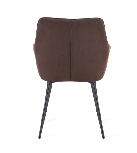 Multifurn Elin Esszimmerstühle – 2er-Set – Kunstleder – 59 x 44 x 82 cm – Braun
