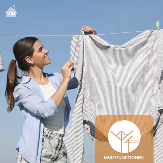 LaundrySpecialist Wäscheleine – Wäscheleinenfaden – Wäscheleinenfaden mit Stahlkern – 35 Meter mit Stahlkern – Gelb