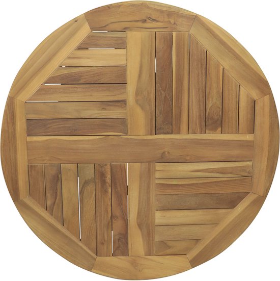 AXI Sari Teak-Drehteller Ø 80 cm – Lazy Susan – Rundes Tablett – Drehbares Servierelement – Teakholz – Für den Tisch – Für drinnen und draußen