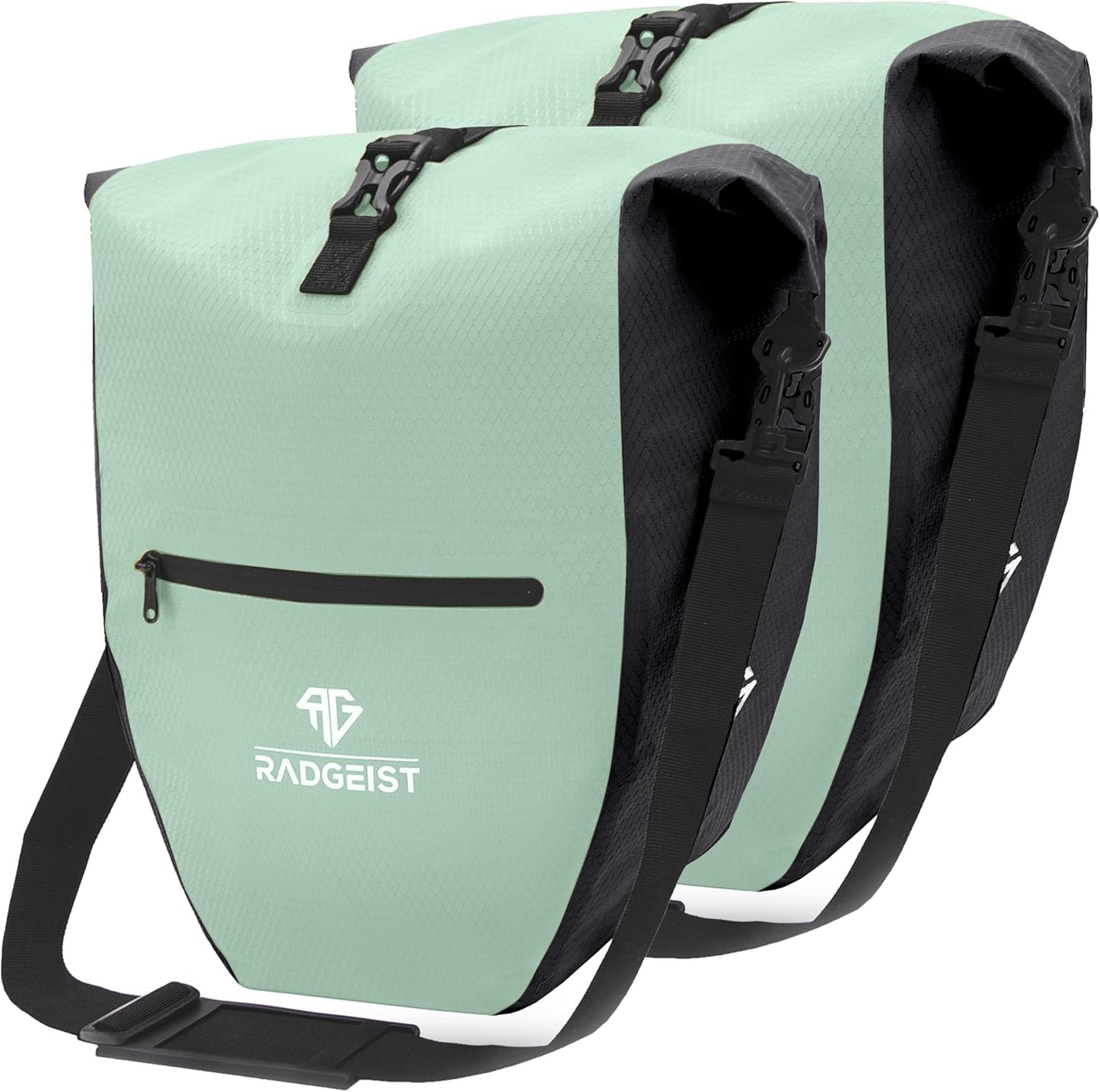 RADGEIST Gepäckträgertasche für Fahrradträger Set - 2X Tasche für Fahrradträger - Gepäcktasche wasserdicht & Umhängetasche - Gepäckträgertasche mit Reflektoren