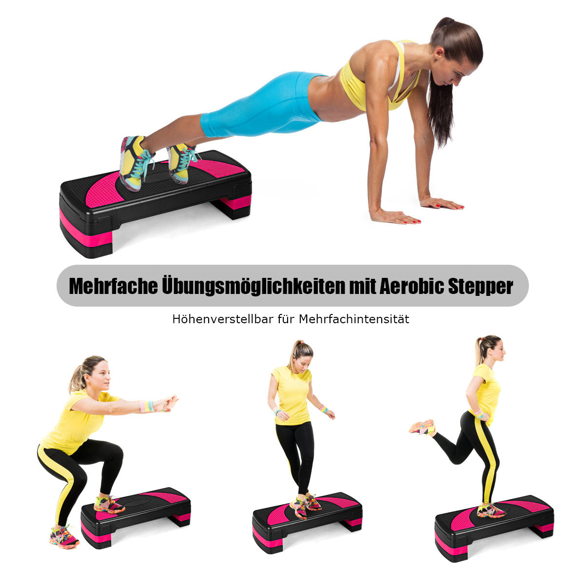 Coast aerobic stepper höhenverstellbar 3-stufig steppbr 250 kg belastbar