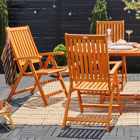 Casaria -Gartenstühle Vanamo - FSCÂ¬Ã†-zertifiziert - 2 Stück