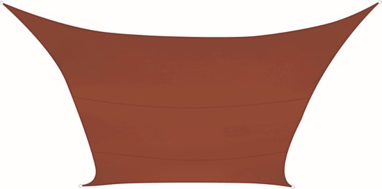 Perel Schattentuch, wasserabweisend, 5 x 5 m, 160 g/m², Polyester, quadratisch, terracotta