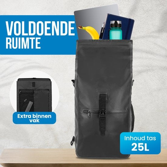Avalo - Fahrradtasche - Multikuntionstasche - 25L - PVC - Wasserdicht - Schwarz