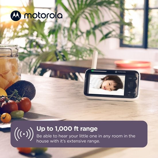 Motorola Nursery PIP 1610 Babyfoon - Baby Monitor met Camera en App - Nachtvisie - Wit