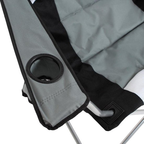 tectake Chair Basic Campingstuhl - faltbar - Grau/Schwarz