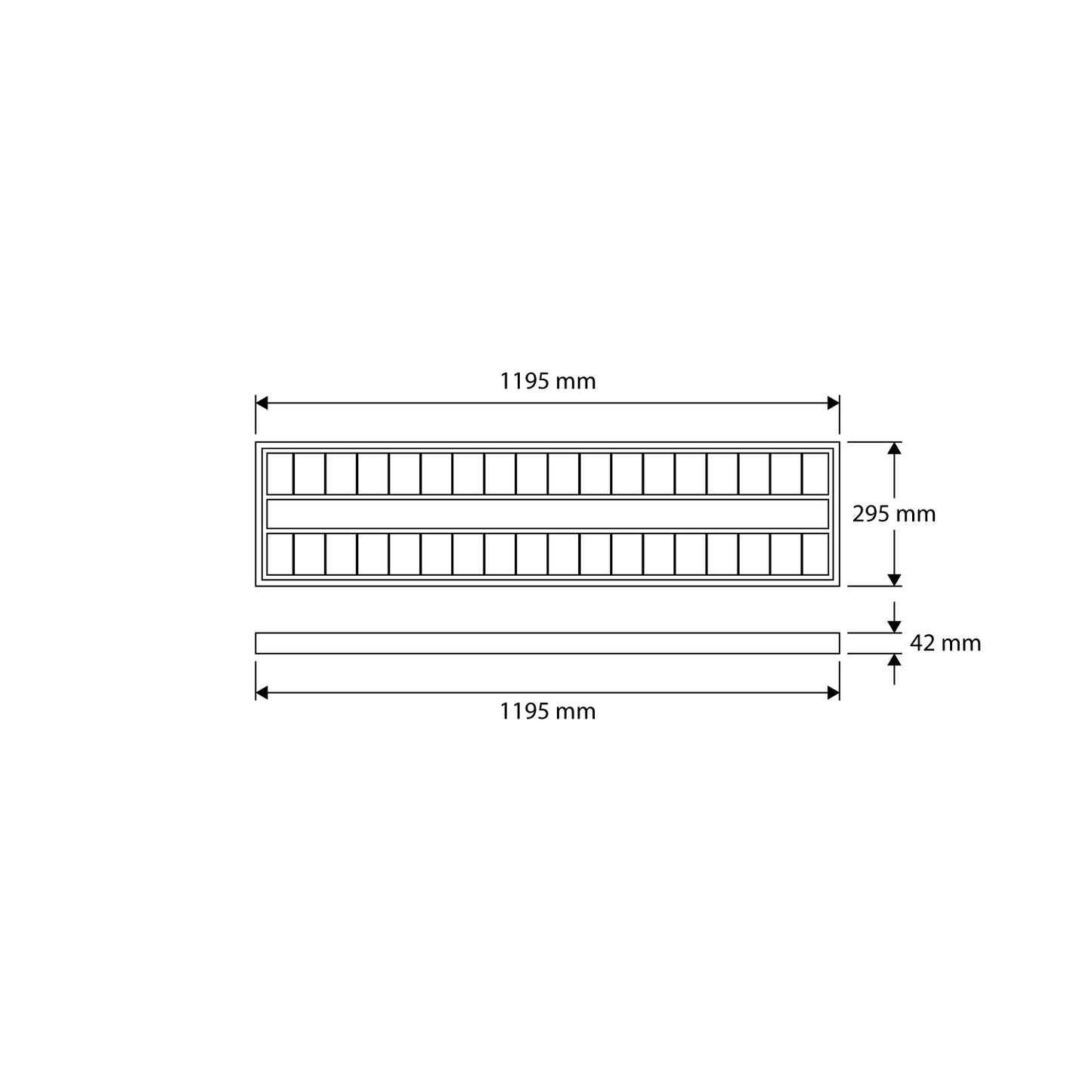 Prolumia - LED Pro-Office - 295x1195 - Max. 35W - 3000-3500-4000K - Ra80, AF4 - 75° - str.weiß