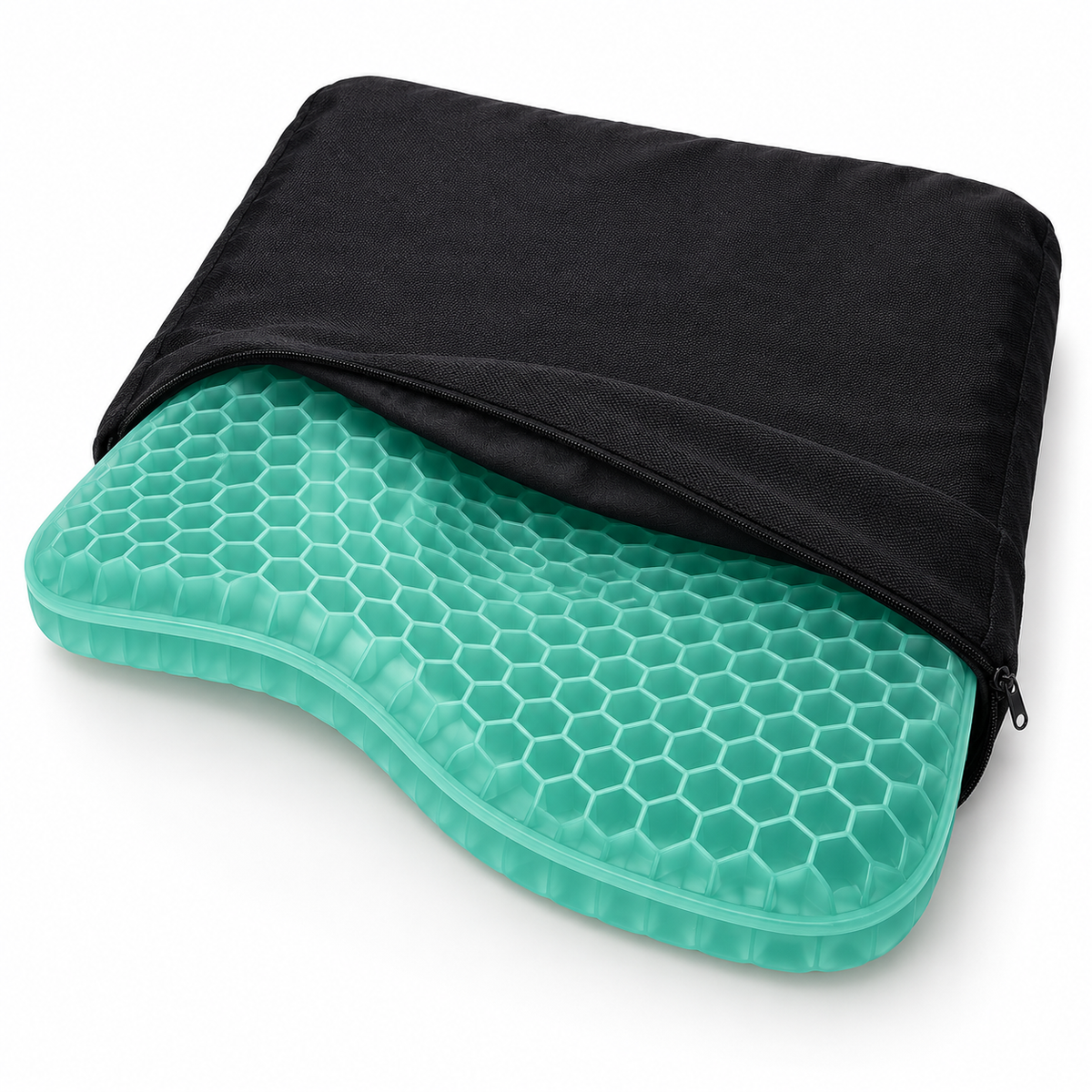 Dreamolino Sitzkissen mit Schutzbezug – Ergonomisch – Softsitter – 42 x 37 x 3,5 cm
