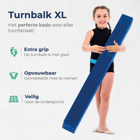 ProSkill Gymnastikbalken - 210cm - Schwebebalken - Für Zuhause - Zusammenklappbar - Gymnastik
