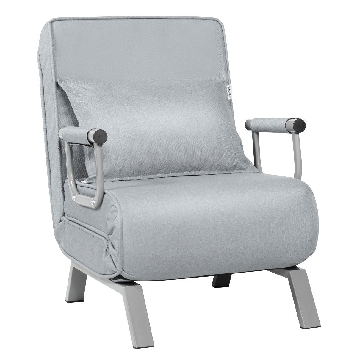 Coast Cabrio Schlafsofa Klappsessel Besinbedbank Schlafsofa 5-Position Liegestuhl Hellgrau