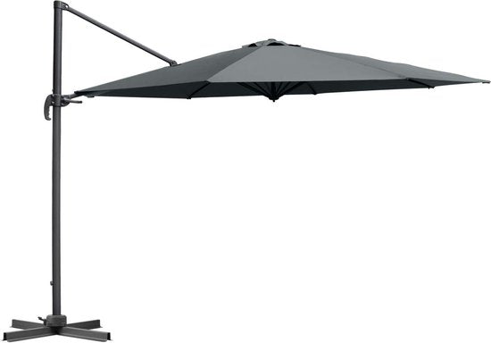Feel Furniture – Luxus-Sonnenschirm – Roma 4 x 4 Meter, achteckig – Dunkelgrau