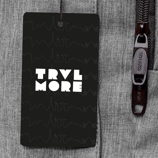 TRVLMORE Rucksack - 36L - 17 Zoll - Laptop-Rucksack - Schultasche - Unisex - Spritzwassergeschützt Grau