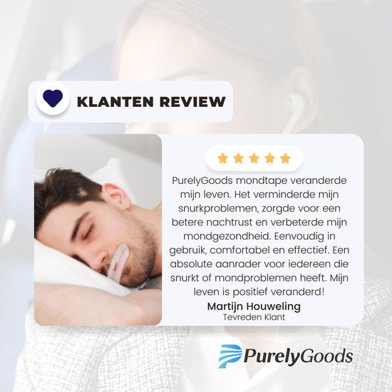 PurelyGoods® Mundklebeband - 90 Stück - Anti Schnarch - Mundklebeband - Mundklebeband - Myotape - Mundpflaster