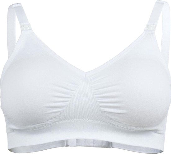Medela Keep Cool Ultra BH – Nahtloser Still-BH – Schwangerschafts-BH mit 6 atmungsaktiven Zonen – Soft-Touch-Material – Bequem und stützend – Weiß – Größe L