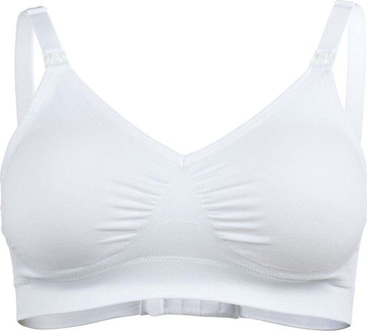 Medela Keep Cool Ultra BH – Nahtloser Still-BH – Schwangerschafts-BH mit 6 atmungsaktiven Zonen – Soft-Touch-Material – Bequem und stützend – Weiß – Größe L