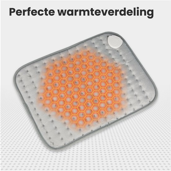 Auronic Heat Pillow - Elektrisch - 40x30cm - Nacken und Schultern - Waschbar - Grau