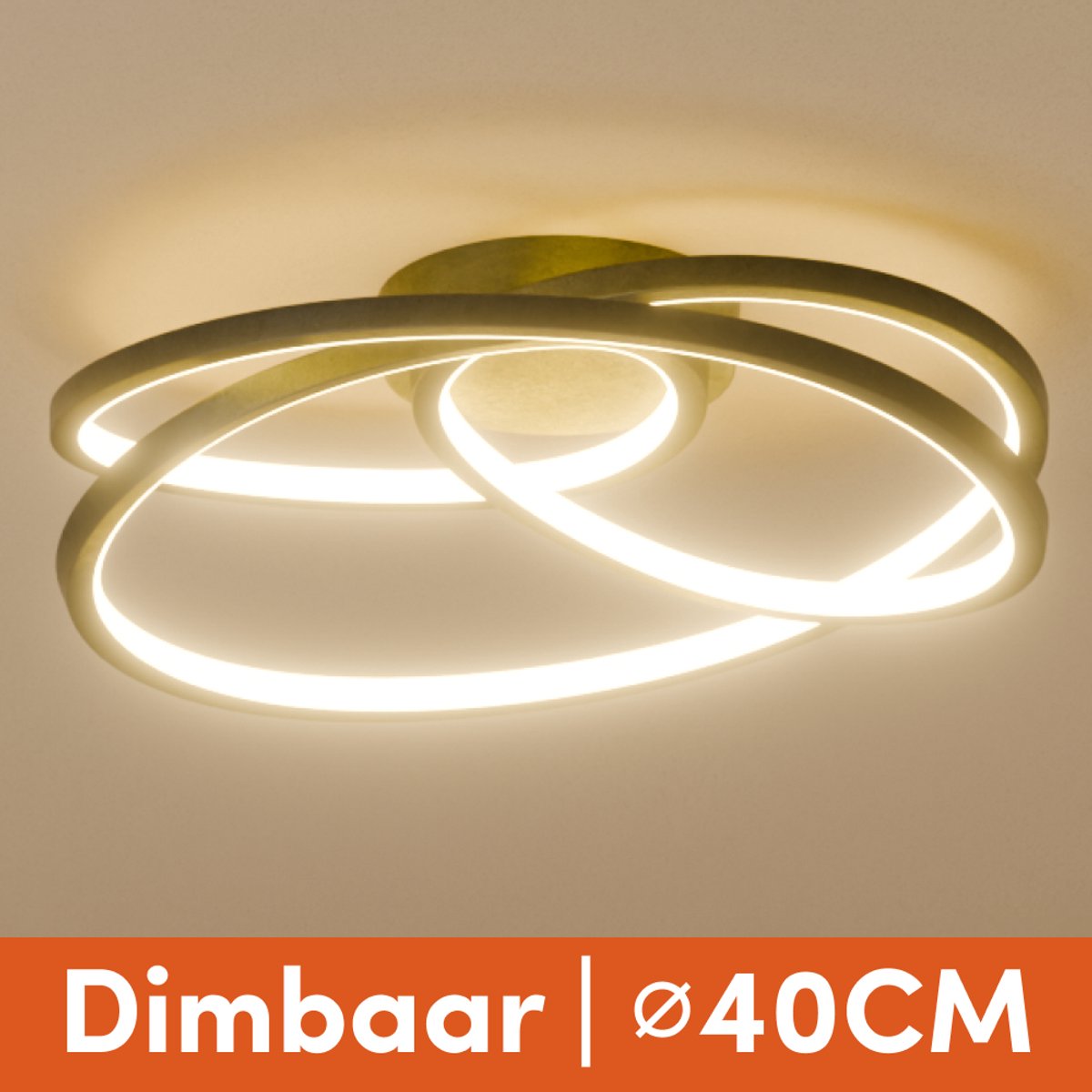 Nolt Deckenleuchte - Elio - LED-Lampe dimmbar - 3000K - Industrial - ⌀ 40cm - Schwarz