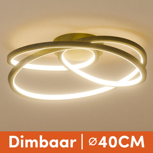 Nolt Deckenleuchte - Elio - LED-Lampe dimmbar - 3000K - Industrial - ⌀ 40cm - Schwarz