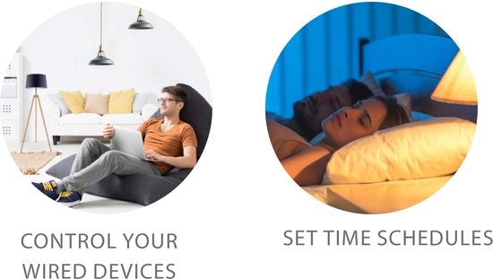 alpina Smart Home - Smart Switch - 230V/10A - Montage im Kabel - Zeitplaneinstellung - alpina Smart Home App - Google Home - Amazon Alexa