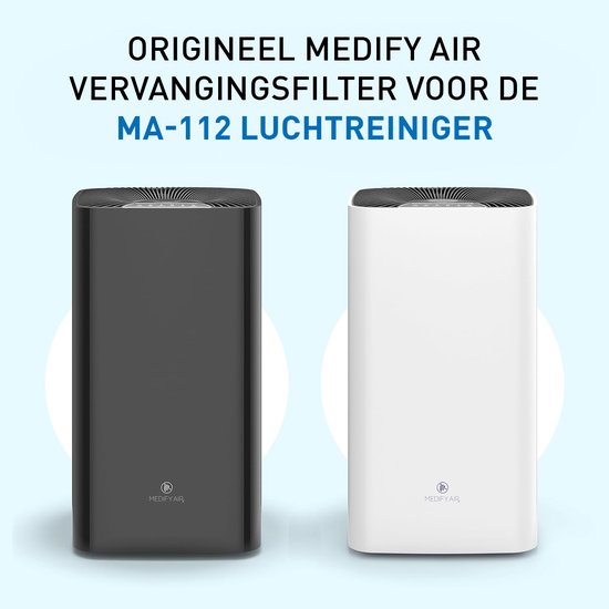 Medify Air MA-112 Ersatzfilter - HEPA-Filter H13 - 1 Satz Ersatz mit 2 Luftfiltern - Aktivkohle - Luftreinigung