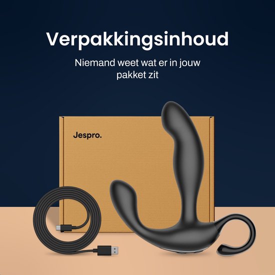 Jespro Prostata-Vibrator mit Fernbedienung und APP - 20 Modi - Sexspielzeug - Sex - Spielzeug - Für Männer und Paare - Erotisch - Buttplugs - Dildo - Anal - Vibratoren - Stimulator - Anal - Vibrierend - Stossend - Ferngesteuertes Massagegerät