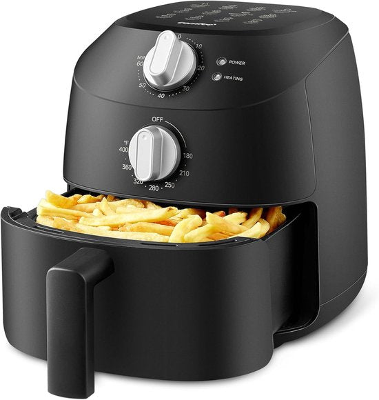 Midea Heißluftfritteuse MF-TN20D2 – 2 l, 1150 W, Frittieren ohne Öl, Heißluftfritteuse, Automatische Abschaltfunktion, Ölfrei, Leicht zu reinigen, BPA-frei, Schwarz