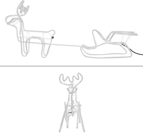 Westfalia Außenbeleuchtung - Rentier mit Schlitten - Warmweiß