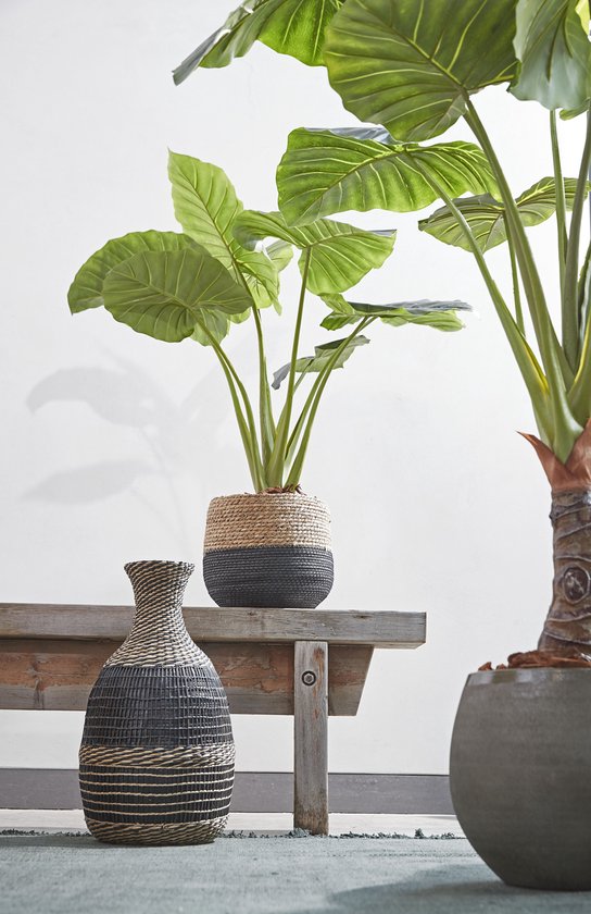 Mica Decorations Jorck Pflanzenkorb - 3er-Set - H24 x Ø26 cm - Schwarz