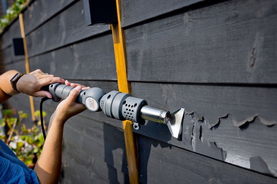 QLT 3-in-1 Elektrischer Unkrautbrenner - BBQ-Anzünder - Farb- und Lackbrenner - 2000W - Mit 5 Aufsätzen & Rädern