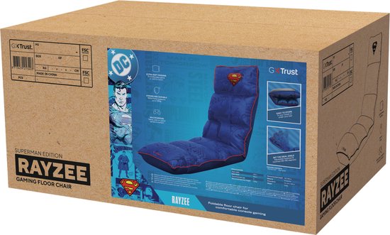 Vertrauen GXT 718SM RAYZEE SUPERMAN - Floor Gaming Chair - faltbar - Soft Stuhl - Superman