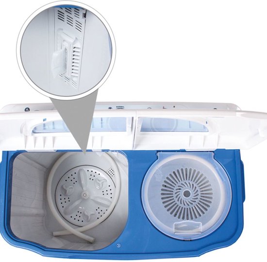 Tectake - Waschmaschine-Trockner-Kombination - Freistehend - Blau/Weiß
