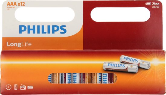 Philips LongLife - AAA-Batterien - 12 Stück