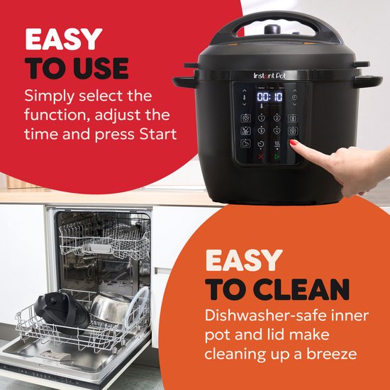 Instant Pot Rio 5,7 l Multikocher – 7-in-1-Schnellkochtopf – Slow Cooker – Dampfgarer – Joghurtbereiter – Bis zu 6 Portionen – Verbesserte Dampfabgabe