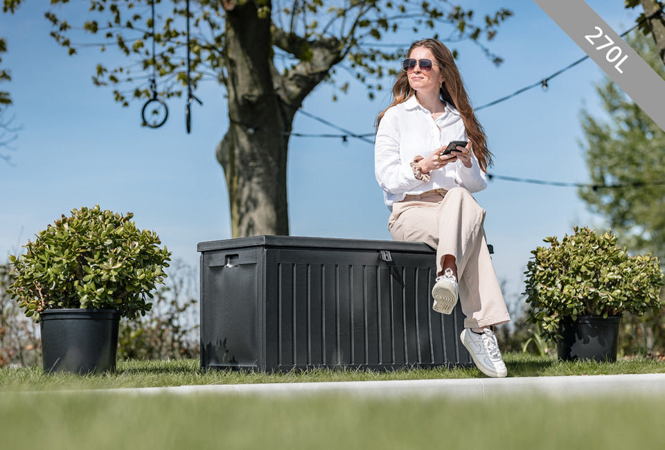 Hortensus 390-Liter-Aufbewahrungskoffer - Schwarz - 152x56x11cm - 200KG+