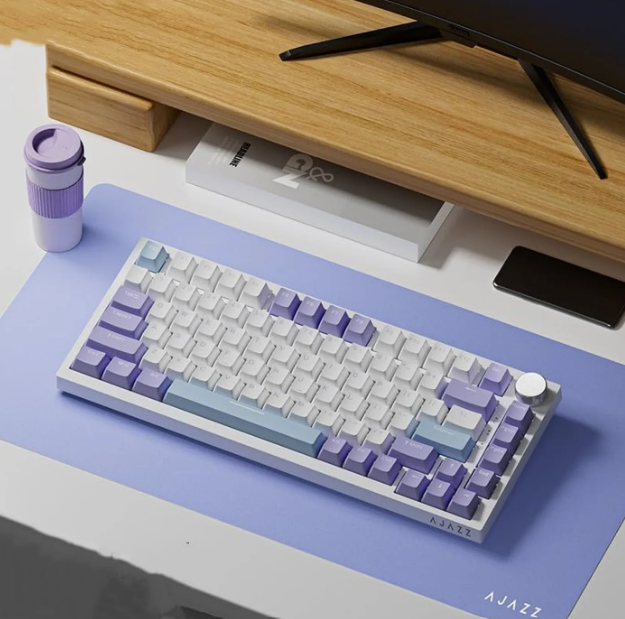 AJAZZ AK820 Mechanische Gaming-Tastatur – 75 % – 82 Tasten – US-QWERTY – RGB – Lila