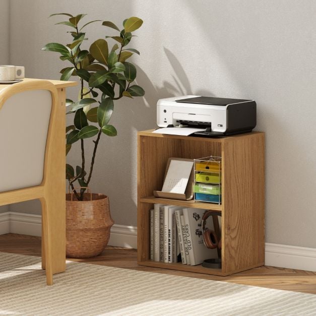 Coast Bücherregal mit 2 offenen Fächern – verstellbare Einlegeböden – 42 x 29,5 x 53,5 cm – Natur