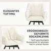 Yaheetech Esszimmerstuhl mit Armlehnen – Beige – 55 x 58,5 x 82 cm – um 360° drehbar mit Samtbezug