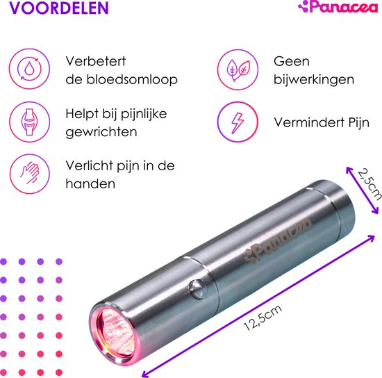 ReviveTorch Schmerzlinderung Rotlichttherapie Infrarotlampe - Schmerzlinderung - tragbar - Muskel- und Gelenkschmerzen - Körper und Gesicht