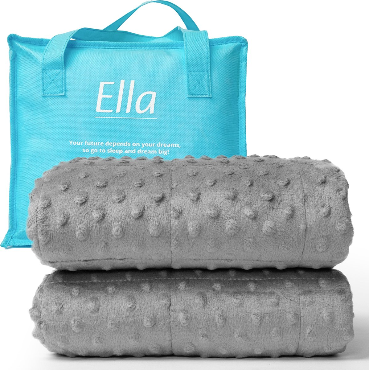 EL-Life - Wiegedecke Kind - OEKO-TEX Baumwolle & Minky Fleece - 2.4kg - 90 x 120cm