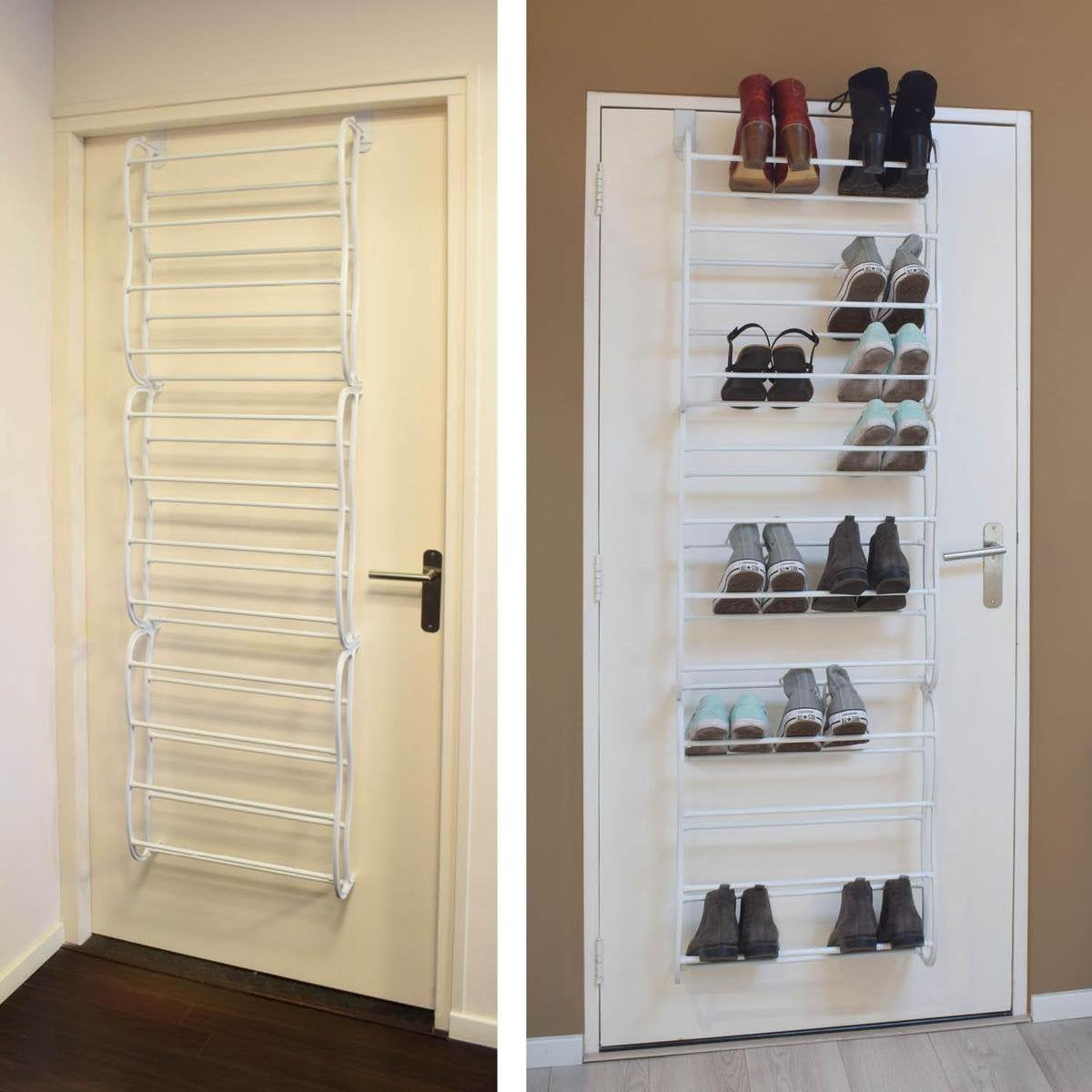 O'DADDYÂ¬Ã† Hängeschuhtür - Geeignet für aufrechte und stumpfe Türen, beidseitig - 20 x 51 x 182 cm - Weiß