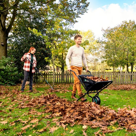 VONROC Klappbare Schubkarre - 50 Liter - 30 kg Ladekapazität - Ideal für die Entsorgung von Gartenabfällen
