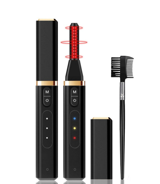 MoreWomen - Elektrische Wimpernzange - Beheizt - Wimpernlifting - inkl. Wimpernbürste - Schwarz